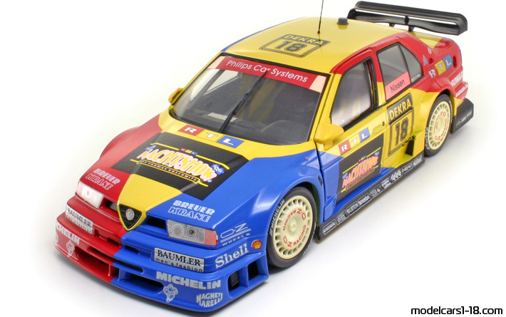 1994 - Alfa Romeo 155 V6 TI DTM UT 1/18 (Жълт / Син) Предна лява страна