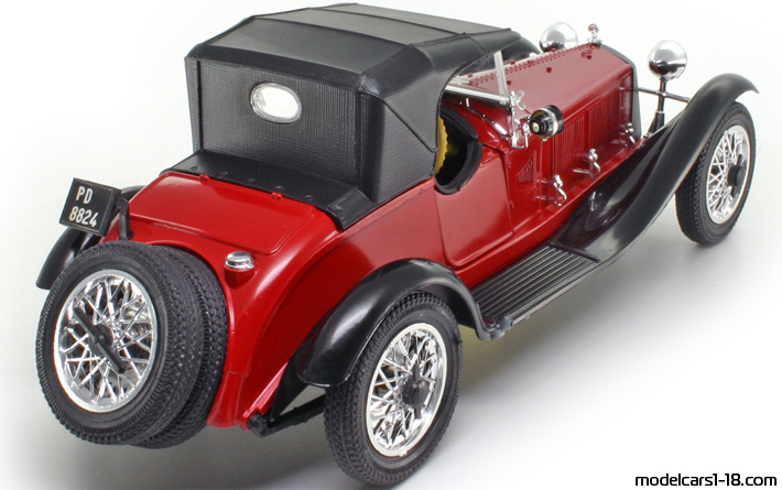 1931 - Alfa Romeo 6C 1750 Polistil 1/16 (Червен / Черен) Задна дясна страна