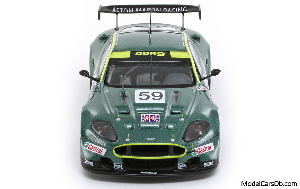 2005 - Aston Martin DBR9 IXO 1/43 (Зелен / Зелен) Предница