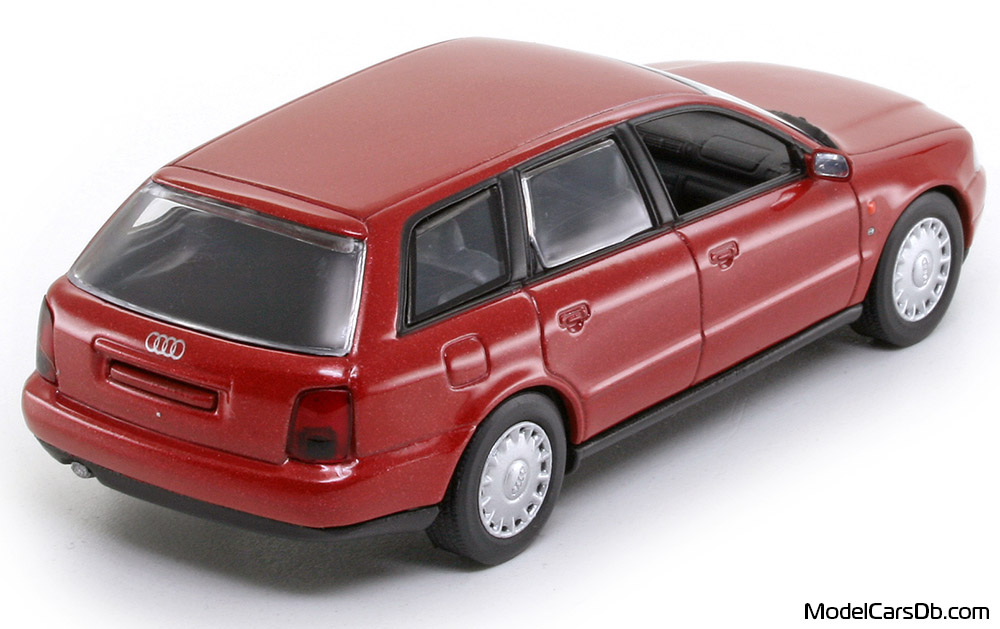 1996 - Audi A4 Avant (B5) Minichamps 1/43 (Червен) Задна дясна страна