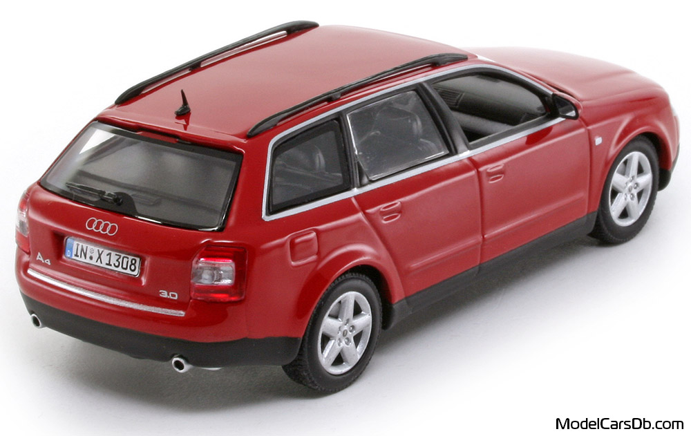 2001 - Audi A4 Avant (B6) Minichamps 1/43 (Червен) Задна дясна страна