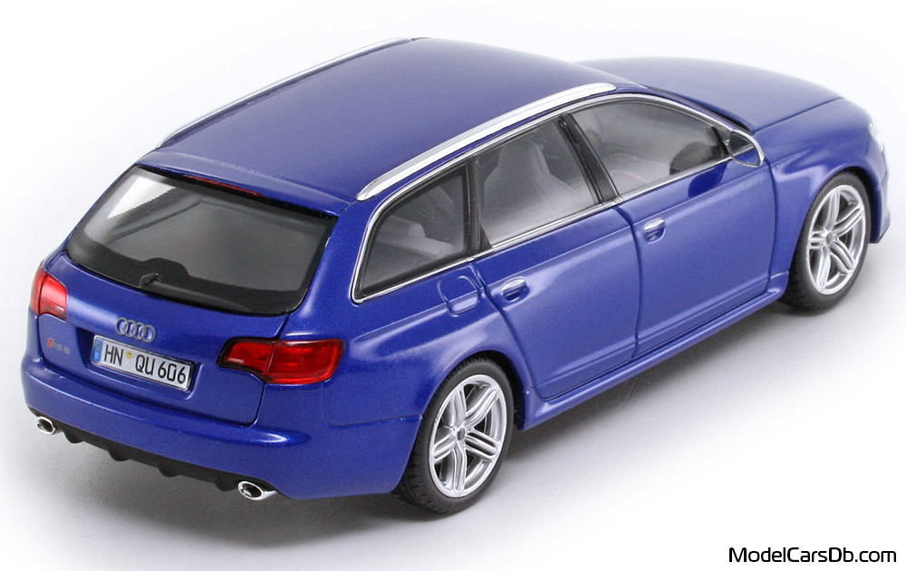 2008 - Audi RS6 Avant (C6) Minichamps 1/43 (Син) Задна дясна страна