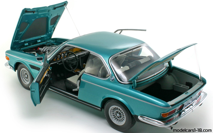 1972 - BMW 3.0 CSi (E9) Minichamps 1/18 (Зелен) Отваряеми части