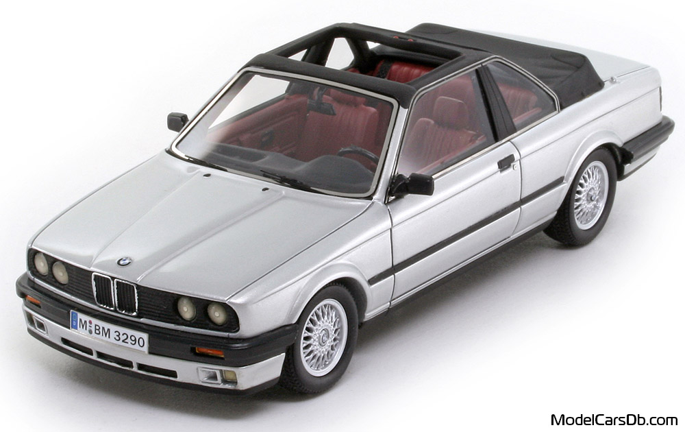 1986 - BMW 325i Baur (E30) Neo Scale Models 1/43 (Сребрист) Предна лява страна