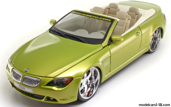 2005 - BMW 645 Ci (E64) Maisto 1/18 (Зелен) Предна лява страна