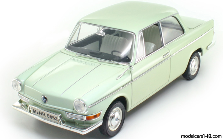 1962 - BMW 700 LS Saloon Signature Models 1/18 (Бял) Предна лява страна