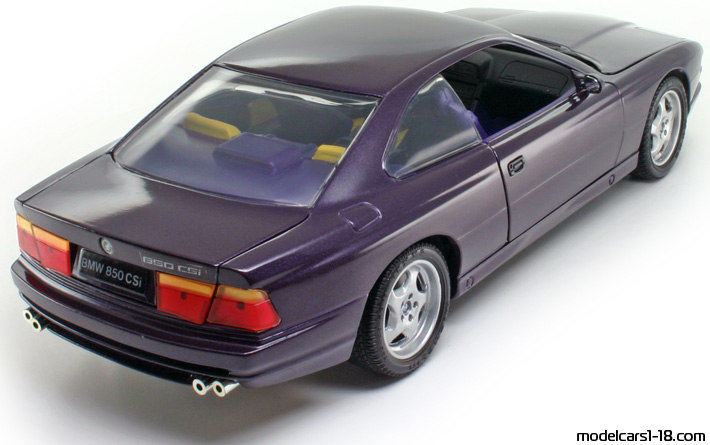 1990 - BMW 850 CSi (E31) Revell 1/18 (Лилав) Задна дясна страна