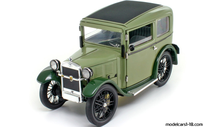 1929 - BMW Dixi 3/15 Ricko 1/18 (Кафяв / Зелен) Предна лява страна