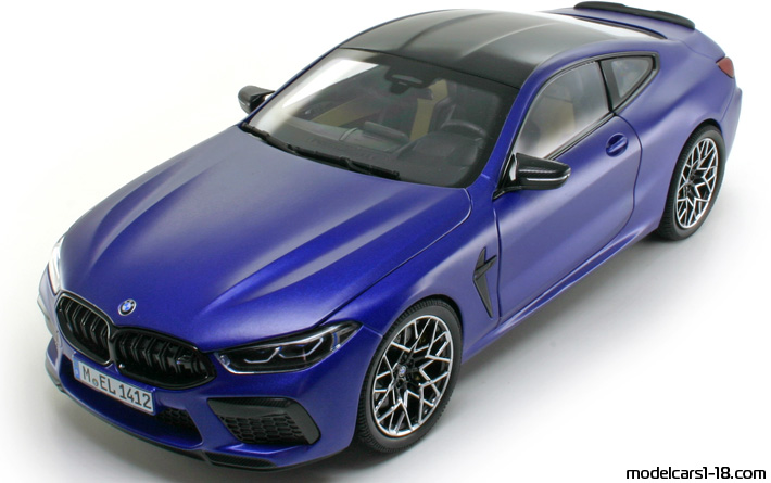2020 - BMW M8 Competition (F91) Minichamps 1/18 (Червен) Предна лява страна