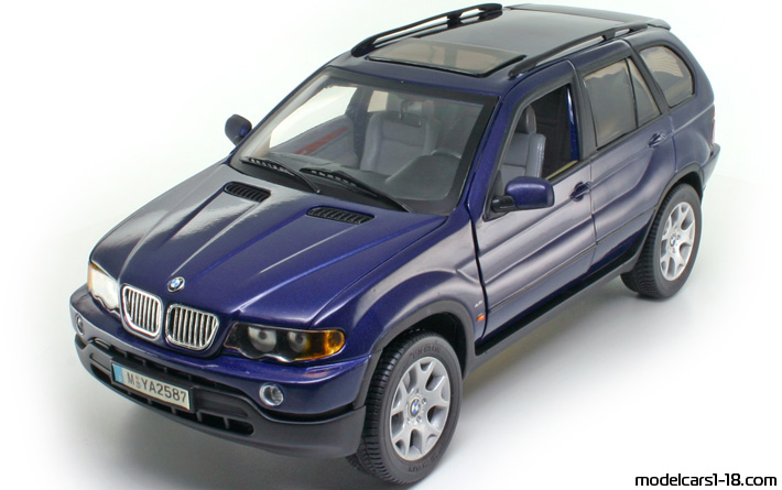 1999 - BMW X5 (E53) Anson 1/18 (Син) Предна лява страна