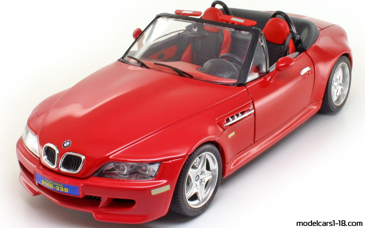 1996 - BMW Z3 M (E36/7) Bburago 1/18 (Red) Предна лява страна