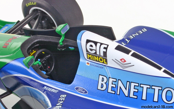 1994 - Benetton Ford B194 Minichamps 1/18 (Зелен / Син) Интериор арматурно табло