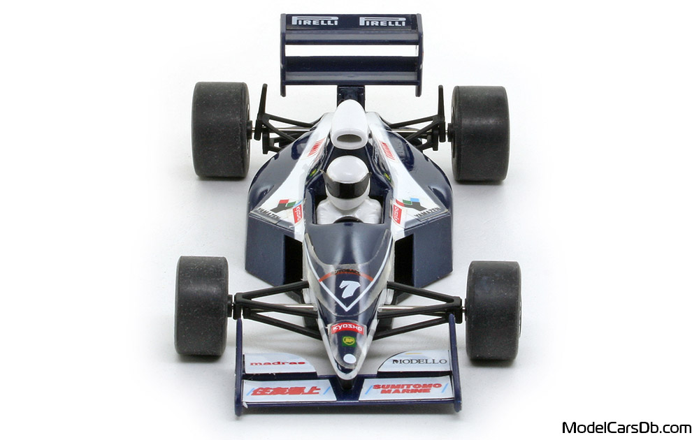 1991 - Brabham Yamaha BT60Y Kyosho 1/43 (Син / Бял) Предница