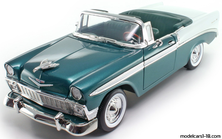 1956 - Chevrolet Bel Air Road Signature 1/18 (Зелен / Бял) Предна лява страна