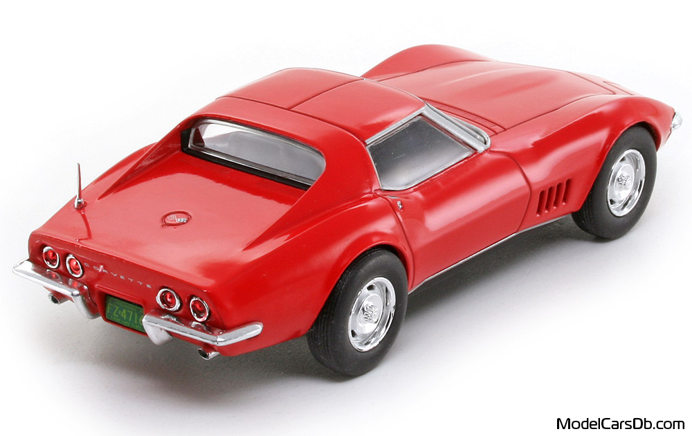 1968 - Chevrolet Corvette C3 DeAgostini 1/43 (Червен) Задна дясна страна
