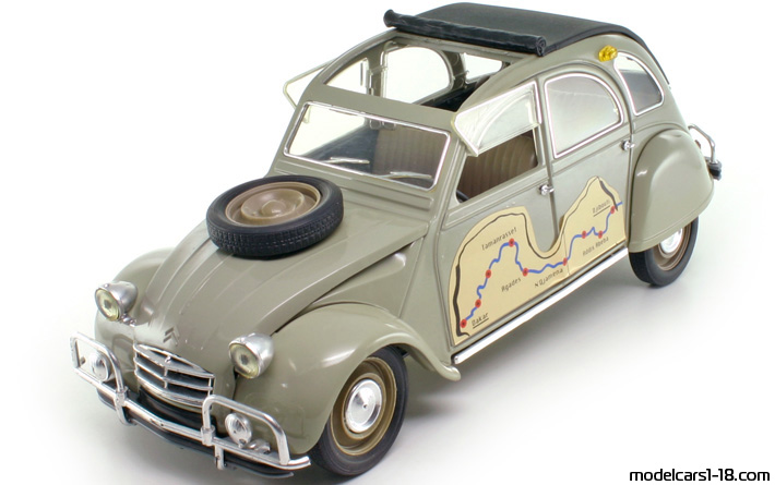 1966 - Citroen 2 CV Solido 1/17 (Кафяв) Предна лява страна