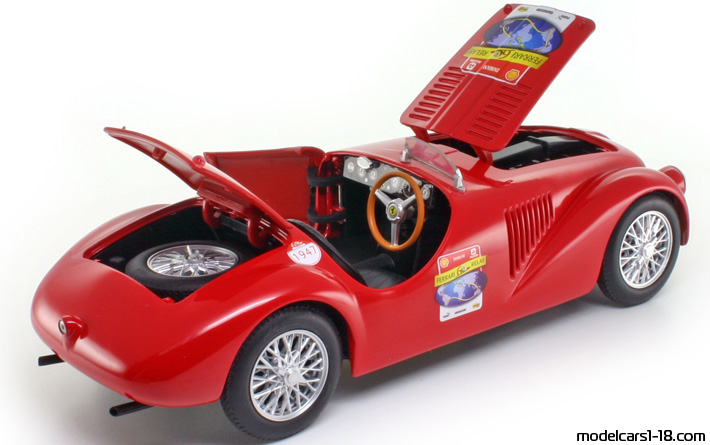 1947 - Ferrari 125 S Hot Wheels 1/18 (Червен) Отваряеми части