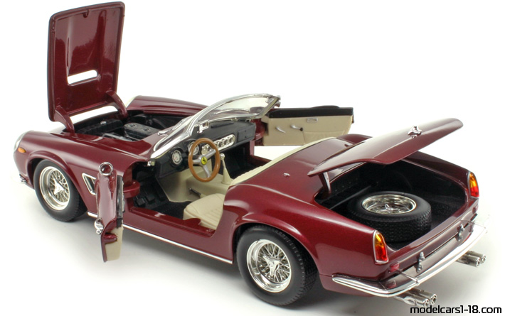 1958 - Ferrari 250 GT California Hot Wheels 1/18 (Червен) Отваряеми части