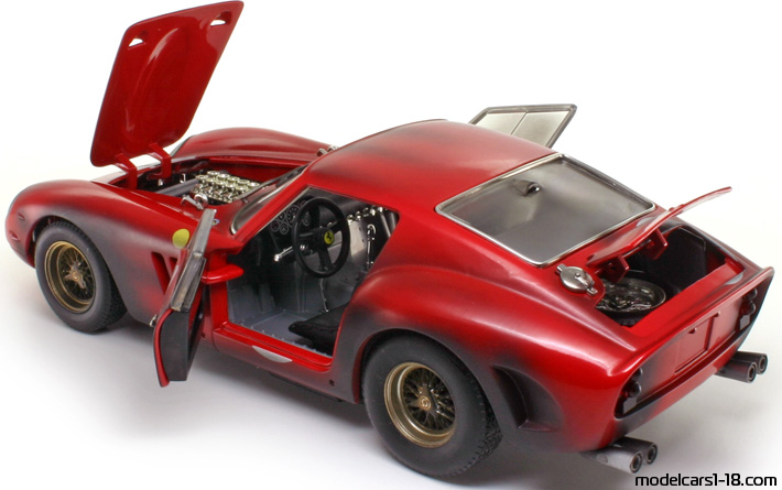 1963 - Ferrari 250 GTO Hot Wheels 1/18 (Червен / Бял) Отваряеми части