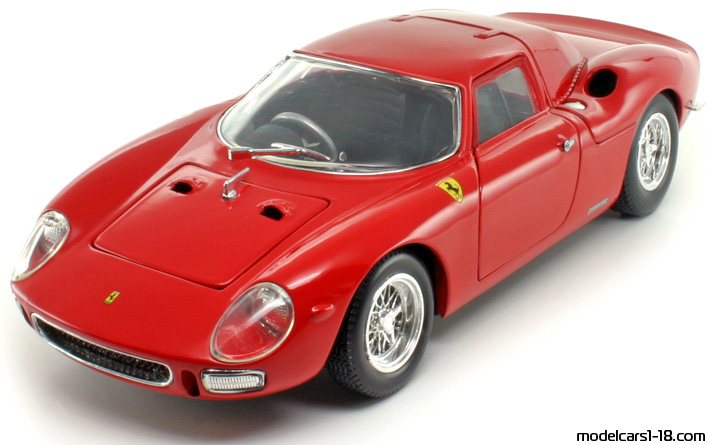 1964 - Ferrari 250 LM (Le Mans) Hot Wheels 1/18 (Червен) Предна лява страна