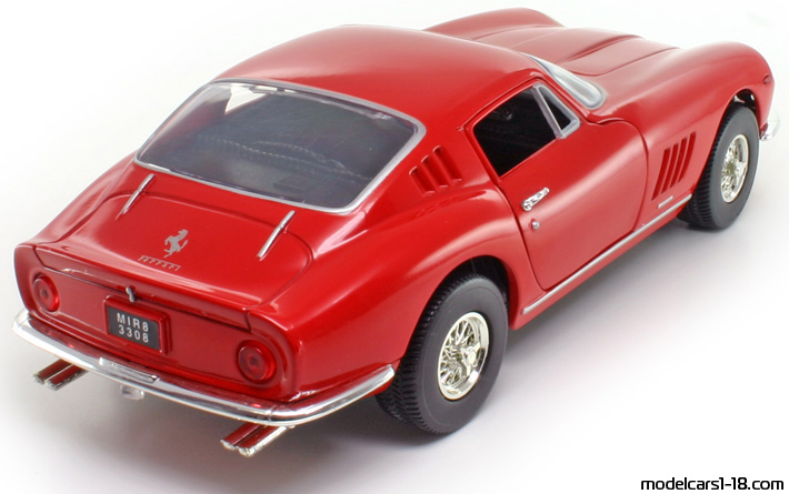 1966 - Ferrari 275 GTB/4 ERTL 1/18 (Червен) Задна дясна страна