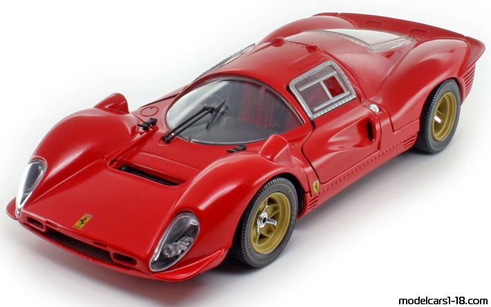 1967 - Ferrari 330 P4 Jouef Evolution 1/18 (Червен) Предна лява страна