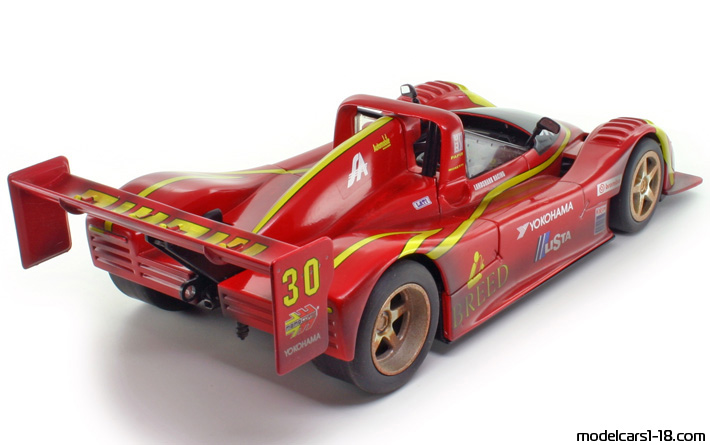 1993 - Ferrari 333 SP Hot Wheels 1/18 (Червен / Жълт) Задна дясна страна