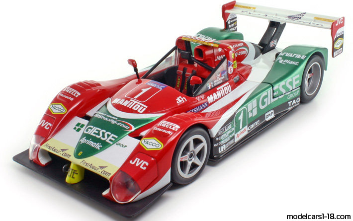 1993 - Ferrari 333 SP Hot Wheels 1/18 (Червен / Зелен) Предна лява страна