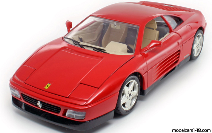1989 - Ferrari 348 TB Bburago 1/18 (Червен) Предна лява страна