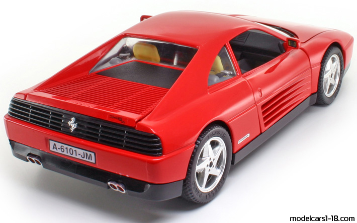 1989 - Ferrari 348 TB Mira 1/18 (Червен) Задна дясна страна