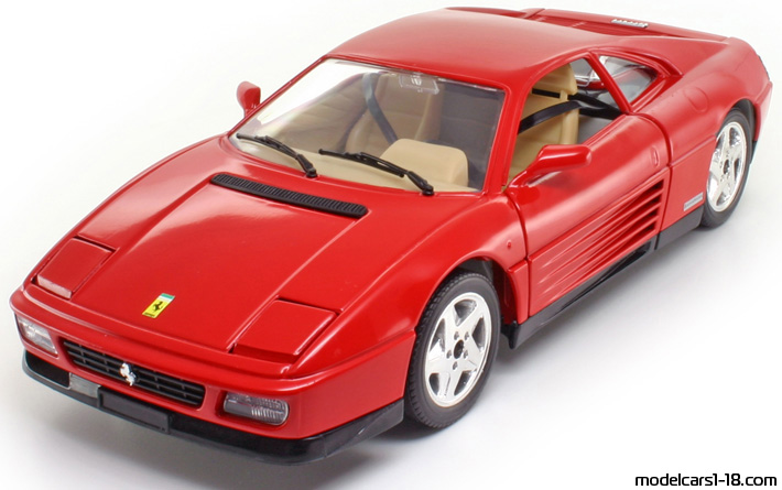 1989 - Ferrari 348 TB Polistil 1/18 (Червен) Предна лява страна