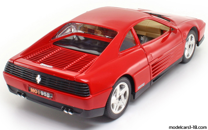 1989 - Ferrari 348 TB Polistil 1/18 (Червен) Задна дясна страна