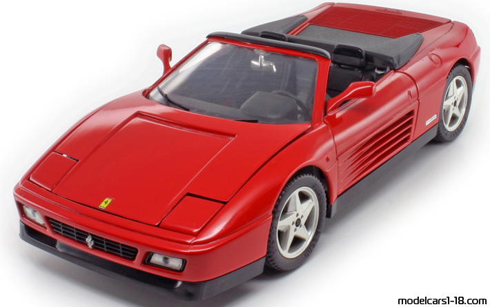 1989 - Ferrari 348 TS Mira 1/18 (Червен) Предна лява страна