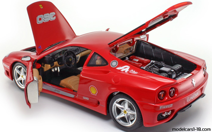 2003 - Ferrari 360 Challenge Bburago 1/18 (Червен) Отваряеми части