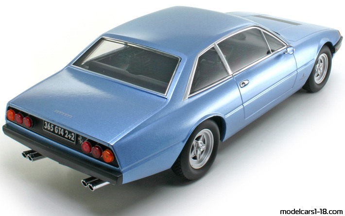 1972 - Ferrari 365 GT4 KK-Scale 1/18 (Син) Задна дясна страна