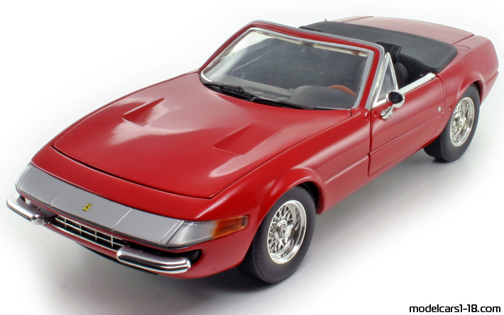 1968 - Ferrari 365 GTS/4 Daytona Hot Wheels 1/18 (Червен) Предна лява страна