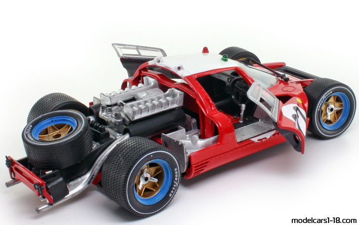 1967 - Ferrari 412 P Jouef Evolution 1/18 (Червен / Бял) Отваряеми части