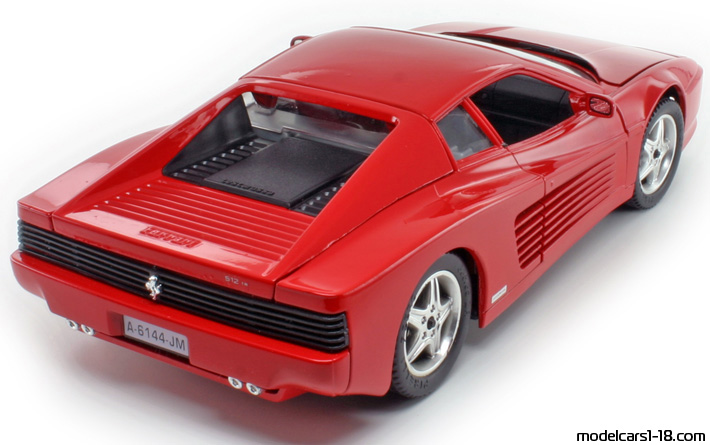 1991 - Ferrari 512 TR Mira 1/18 (Червен) Задна дясна страна