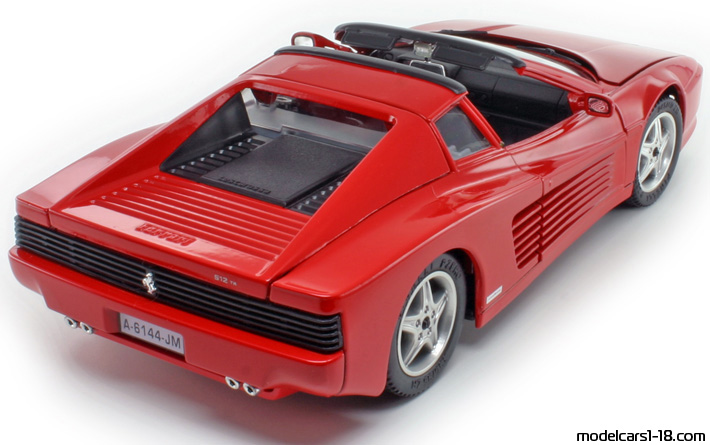 1991 - Ferrari 512 TR Mira 1/18 (Червен) Задна дясна страна