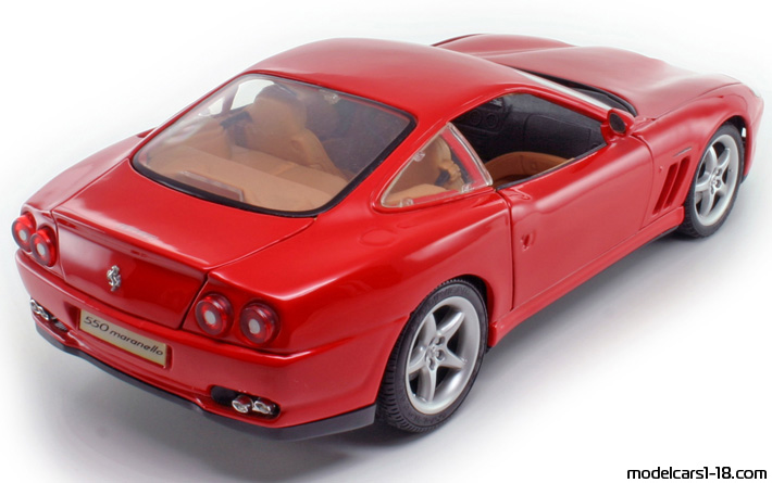 1996 - Ferrari 550 Maranello Maisto 1/18 (Червен) Задна дясна страна