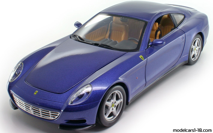 2003 - Ferrari 612 Scaglietti Hot Wheels 1/18 (Син) Предна лява страна