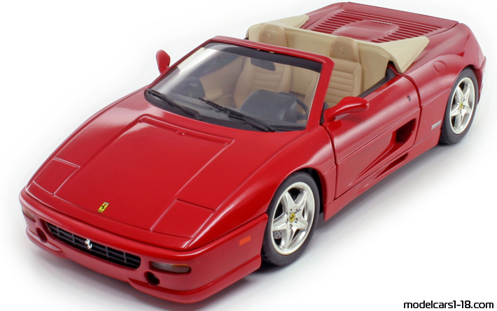 1995 - Ferrari F355 Spider Hot Wheels 1/18 (Червен) Предна лява страна