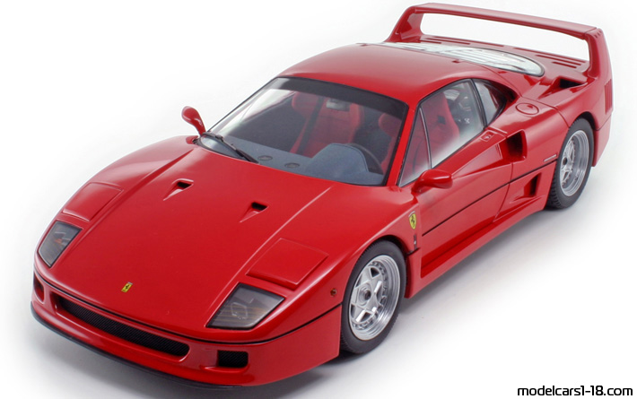 1987 - Ferrari F40 Kyosho 1/18 (Червен) Предна лява страна