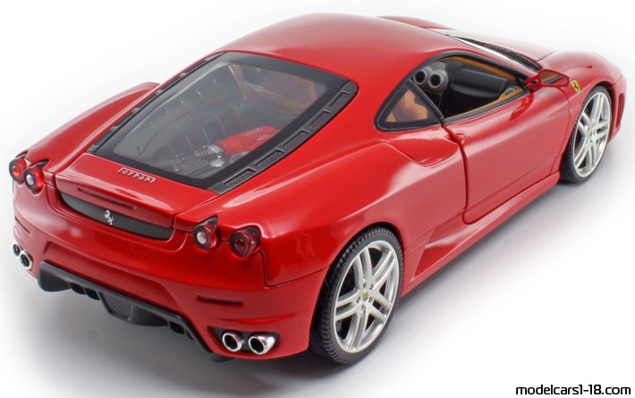 2005 - Ferrari F430 Hot Wheels 1/18 (Червен) Задна дясна страна