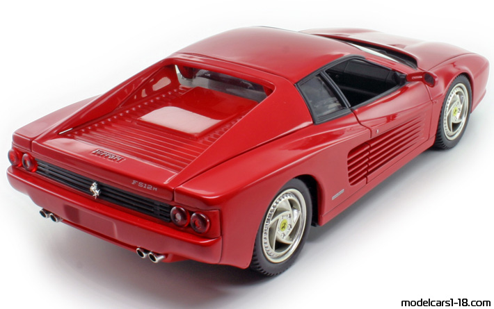 1994 - Ferrari F512M Hot Wheels 1/18 (Червен) Задна дясна страна