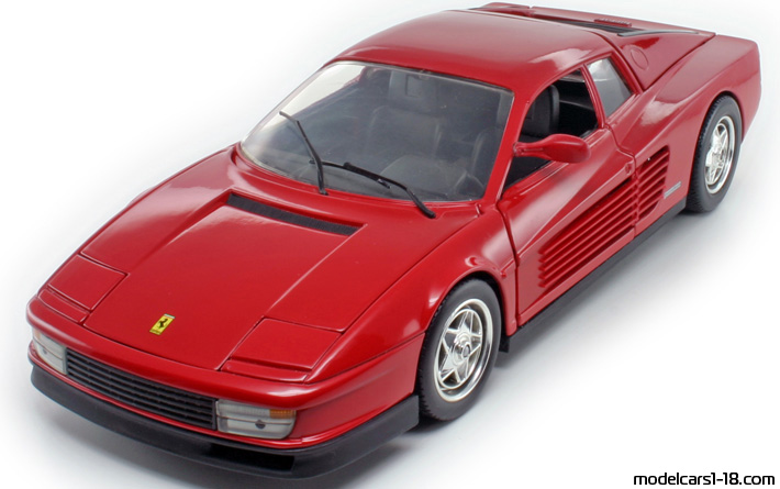 1984 - Ferrari Testarossa Hot Wheels 1/18 (Червен) Предна лява страна