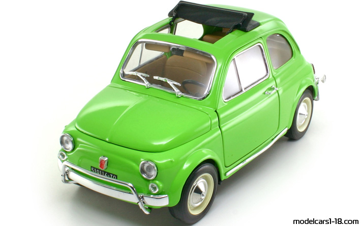 1968 - Fiat 500 L Bburago 1/16 (Green) Предна лява страна