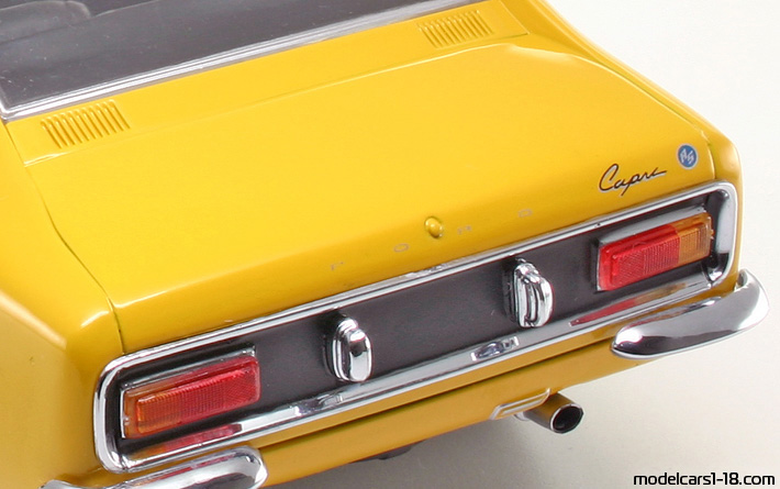 1971 - Ford Capri RS2600 Minichamps 1/18 (Жълт / Черен) Багажник / Отварящи се фарове