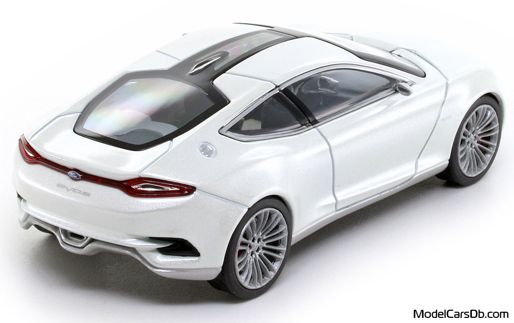 2011 - Ford Evos Concept Norev 1/43 (Бял) Задна дясна страна