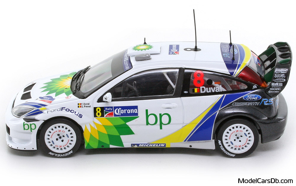 2004 - Ford Focus RS WRC Minichamps 1/43 (White / Син) Страна